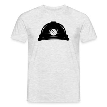 Miners helmet - Men's T-Shirt - heather grey - Front - AI Model Male 178 dark (178cm)
