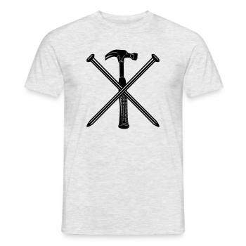 Hammer und Nägel - Männer T-Shirt - Grau meliert - Vorne - AI Model Male 178 dark (178cm)