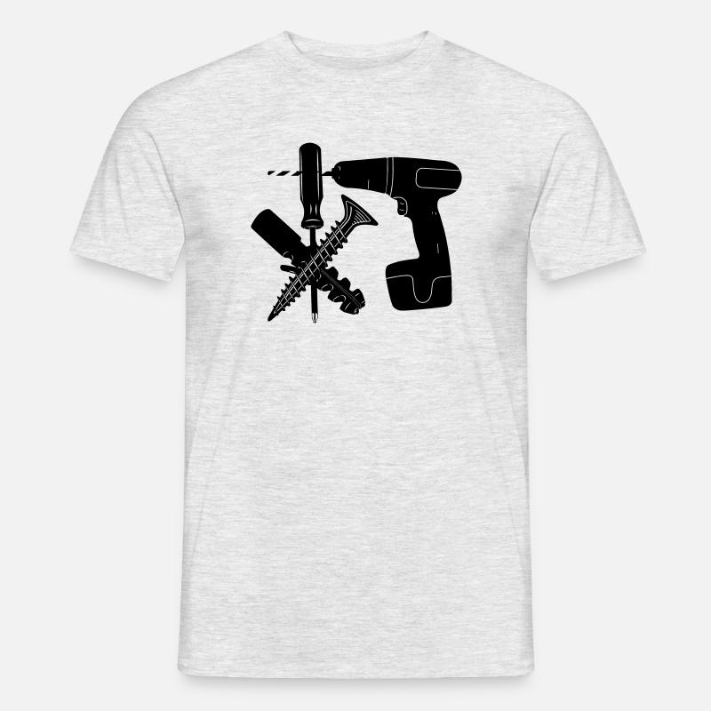 Schrauben- und Dübelbohrer - Männer T-Shirt - Grau meliert