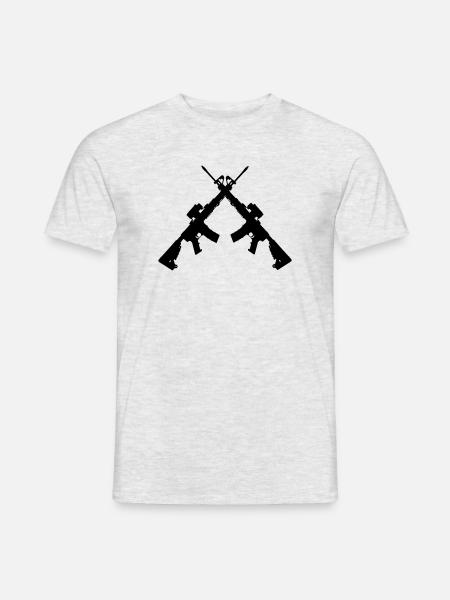 Two crossed Colt C7 - Men's T-Shirt - heather grey
