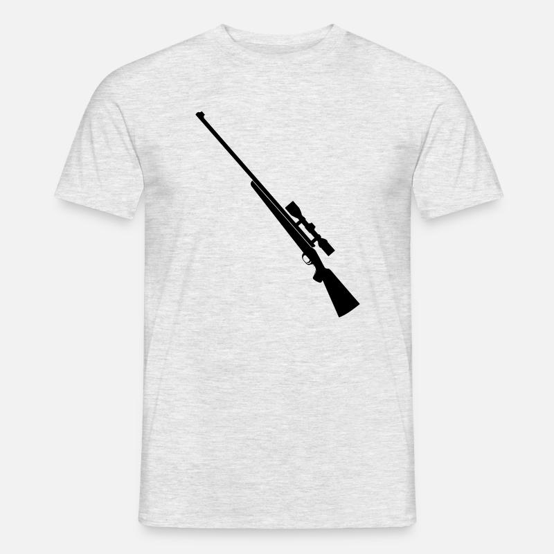 Schrotflinte Scharfschützengewehr - Männer T-Shirt - Grau meliert