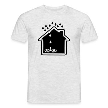 House leakage - Men's T-Shirt - heather grey - Front - AI Model Male 178 dark (178cm)