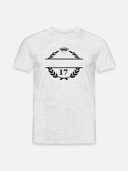 Lauwerkrans name banner with number 17 - Men's T-Shirt - heather grey