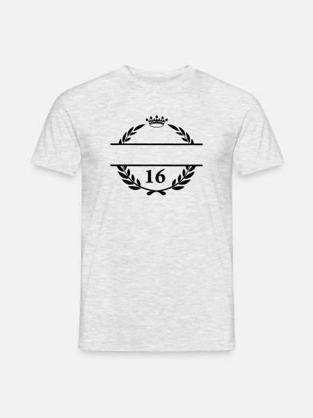 Lauwerkrans name banner with number 16 - Men's T-Shirt - heather grey
