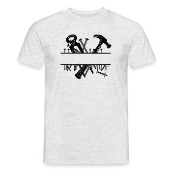 Carpenter Logo Nägel - Männer T-Shirt - Grau meliert - Vorne - AI Model Male 178 dark (178cm)