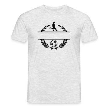 Football logo transparent with bar between them - Men's T-Shirt - heather grey - Front - AI Model Male 178 dark (178cm)
