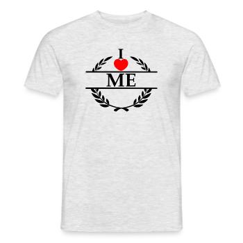 Je m’aime de cœur - T-shirt homme - gris chiné - Devant - AI Model Male 178 dark (178cm)