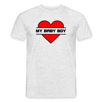 Je t’aime cœur 033 - T-shirt homme - gris chiné - Devant - AI Model Male 178 dark (178cm)