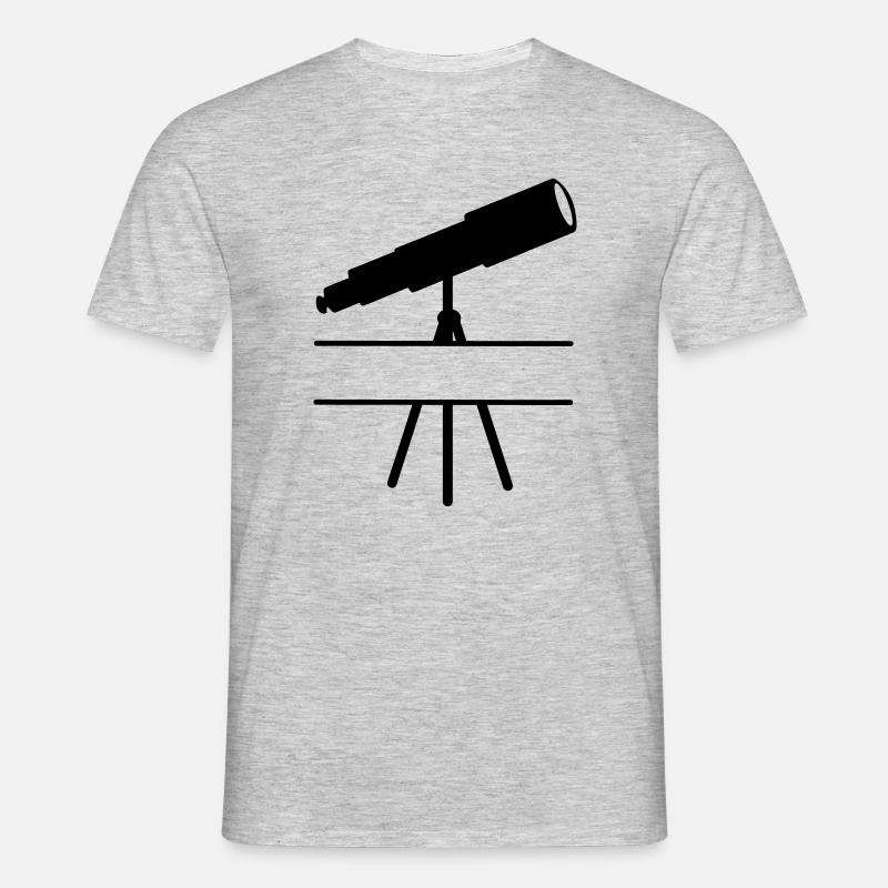 Teleskop-Schattenbild mit Leerzeichen oder Balken - Männer T-Shirt - Grau meliert