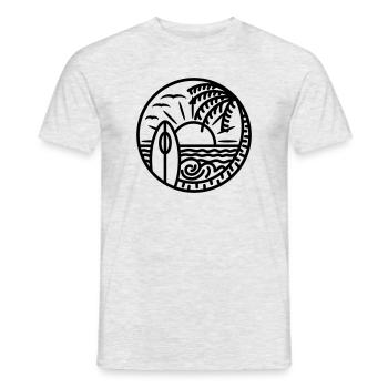 Beach please - Männer T-Shirt - Grau meliert - Vorne - AI Model Male 178 dark (178cm)
