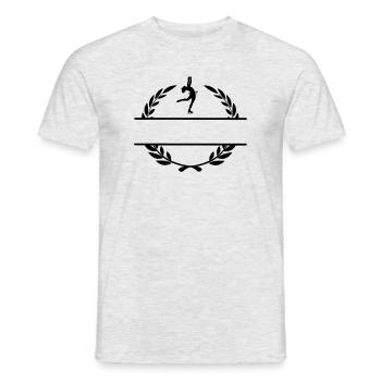 Lorbeerkranz Eiskunstläufer - Männer T-Shirt - Grau meliert - Vorne - AI Model Male 178 dark (178cm)