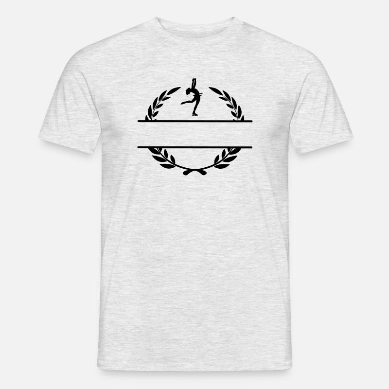 Lorbeerkranz Eiskunstläufer - Männer T-Shirt - Grau meliert