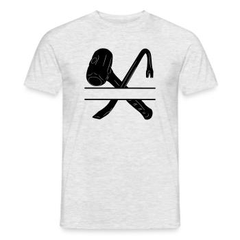 Hammer crowbar crossed and monogram - Men's T-Shirt - heather grey - Front - AI Model Male 178 dark (178cm)
