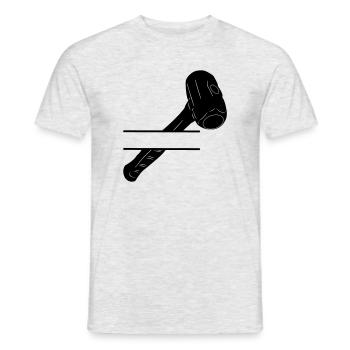 Hammer monogram for demolition - Men's T-Shirt - heather grey - Front - AI Model Male 178 dark (178cm)
