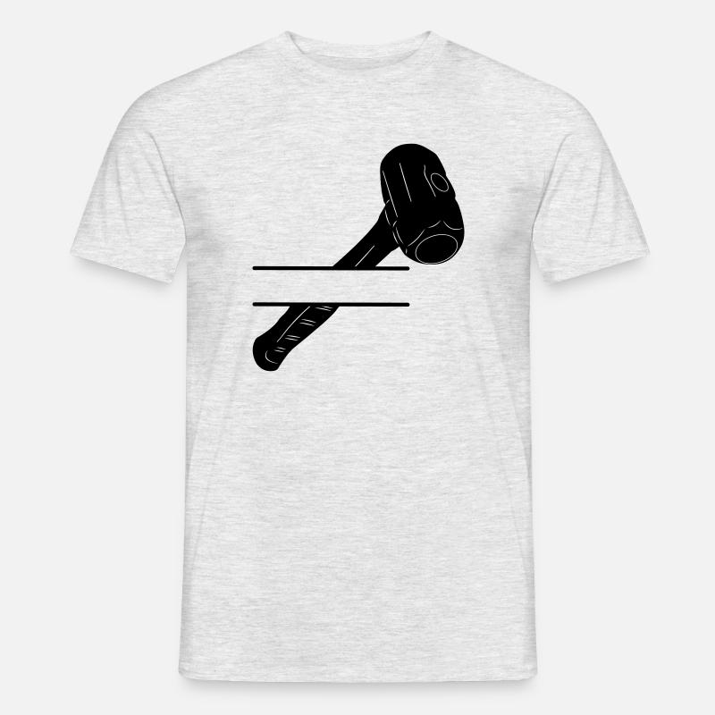 Hammermonogramm zum Abbruch - Männer T-Shirt - Grau meliert