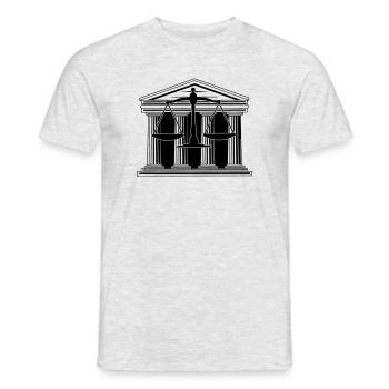 Gericht mit Waage - Männer T-Shirt - Grau meliert - Vorne - AI Model Male 178 dark (178cm)