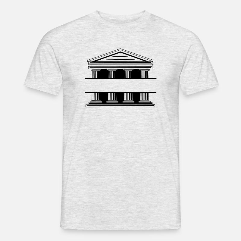 Monogramm des Gerichtsgebäudes - Männer T-Shirt - Grau meliert
