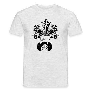 goat cheese goat 5 stars - Men's T-Shirt - heather grey - Front - AI Model Male 178 dark (178cm)