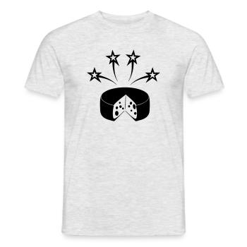 Cheese with four stars - Men's T-Shirt - heather grey - Front - AI Model Male 178 dark (178cm)
