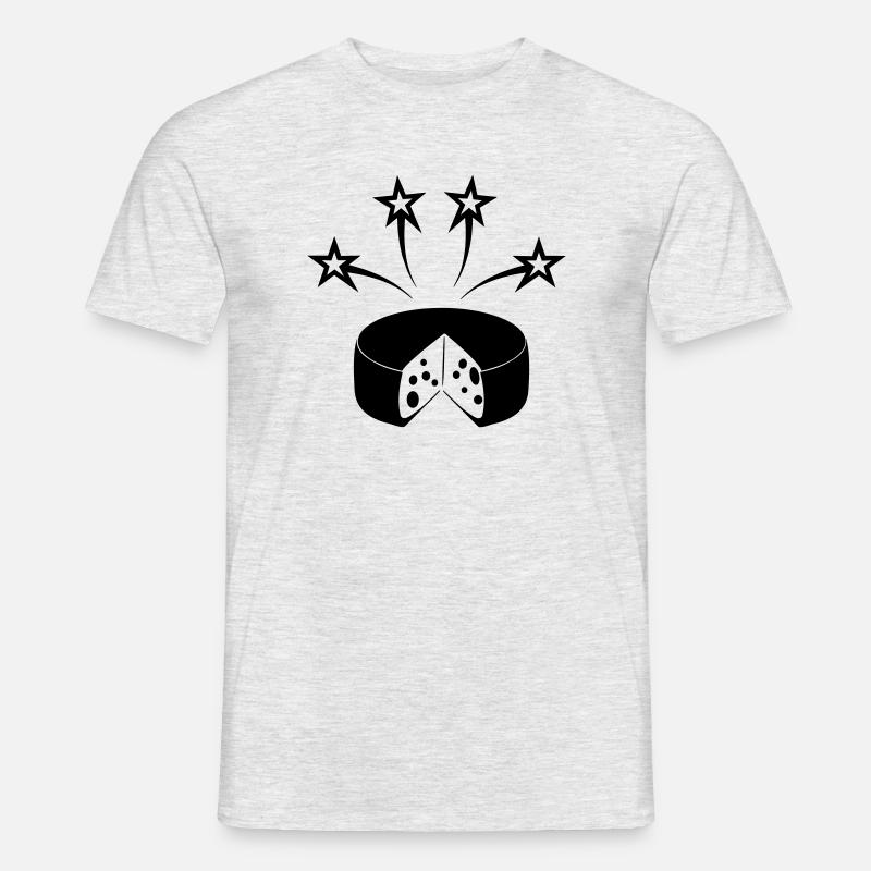 Käse mit vier Sternen - Männer T-Shirt - Grau meliert
