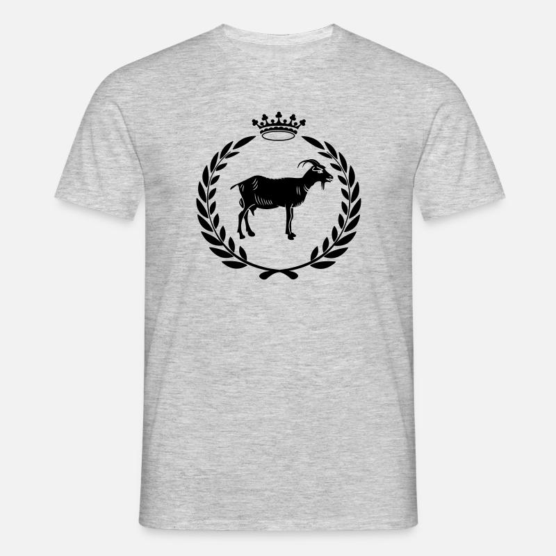 Bester Ziegen- oder Käse-Lorbeerkranz - Männer T-Shirt - Grau meliert