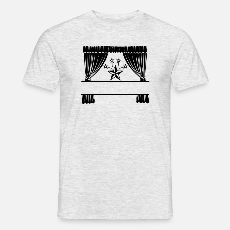 Vorhänge Ich bin ein Star - Männer T-Shirt - Grau meliert