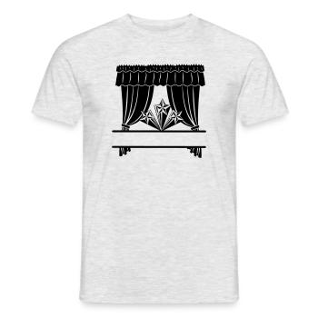 Curtains theater star with name bar - Men's T-Shirt - heather grey - Front - AI Model Male 178 dark (178cm)