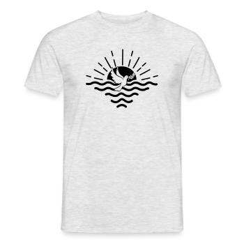 sunset pigeon - Men's T-Shirt - heather grey - Front - AI Model Male 178 dark (178cm)