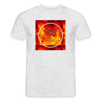 aries - Men's T-Shirt - heather grey - Front - AI Model Male 178 dark (178cm)