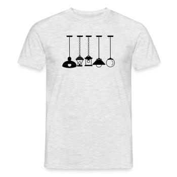 Hängelampen und Leuchten - Männer T-Shirt - Grau meliert - Vorne - AI Model Male 178 dark (178cm)