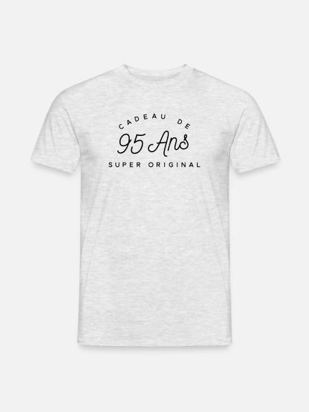 Cadeau 95 ans - T-shirt homme - gris chiné