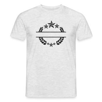 Laurel wreath with stars - Men's T-Shirt - heather grey - Front - AI Model Male 178 dark (178cm)