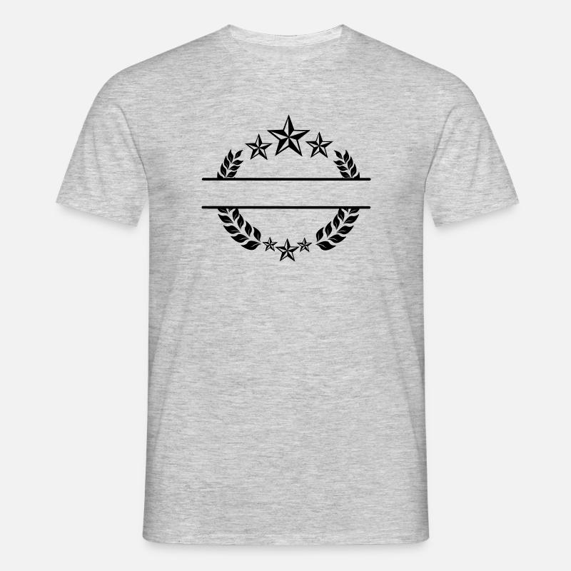 Laurel wreath with stars - Men's T-Shirt - heather grey