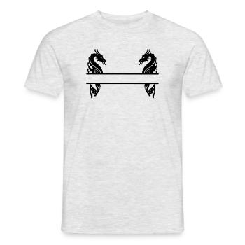 Viking Deux Dragons - T-shirt homme - gris chiné - Devant - AI Model Male 178 dark (178cm)