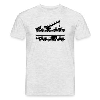 Straßen- und Baufahrzeuge mit Typenschild - Männer T-Shirt - Grau meliert - Vorne - AI Model Male 178 dark (178cm)