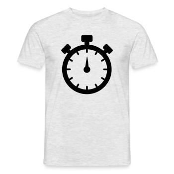 Stopwatch 2 - Men's T-Shirt - heather grey - Front - AI Model Male 178 dark (178cm)