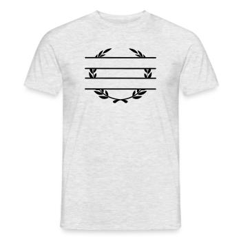 Double bannière couronne de laurier - T-shirt homme - gris chiné - Devant - AI Model Male 178 dark (178cm)