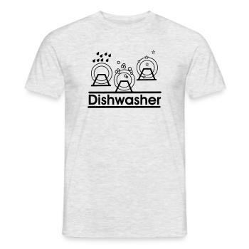 Dishwasher logo with text 'Dishwasher'' - Men's T-Shirt - heather grey - Front - AI Model Male 178 dark (178cm)