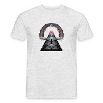 Pyramide arc-en-ciel Clair de lune Tango Dodgy - T-shirt homme - gris chiné - Devant - AI Model Male 178 dark (178cm)