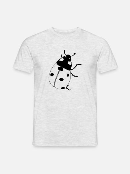 Marienkäfer Ladybird - Männer T-Shirt - Grau meliert