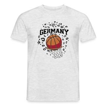 Germany Basketball Hobby - Men's T-Shirt - heather grey - Front - AI Model Male 178 dark (178cm)