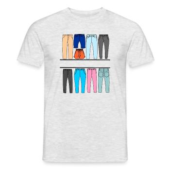 clothing pants logo - Men's T-Shirt - heather grey - Front - AI Model Male 178 dark (178cm)