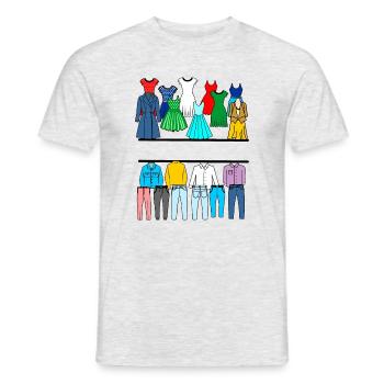 Women's and girls clothing text banner - Men's T-Shirt - heather grey - Front - AI Model Male 178 dark (178cm)