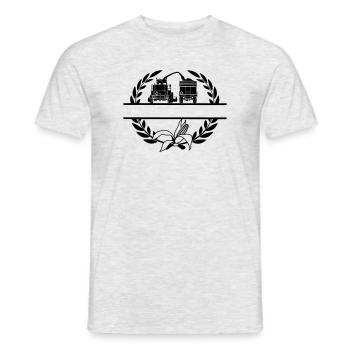 Corn Chopper in laurel wreath - Men's T-Shirt - heather grey - Front - AI Model Male 178 dark (178cm)