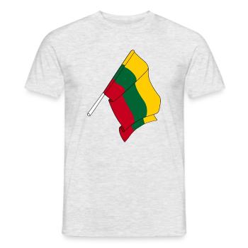 Flagge Litauen - Männer T-Shirt - Grau meliert - Vorne - AI Model Male 178 dark (178cm)