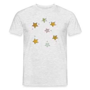 Stars - Men's T-Shirt - heather grey - Front - AI Model Male 178 dark (178cm)