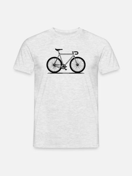 Fixie Fahrrad Gravel-Bike minimalistisch - Männer T-Shirt - Grau meliert