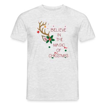 Weihnachten Croyez en la magie de Noël - T-shirt homme - gris chiné - Devant - AI Model Male 178 dark (178cm)