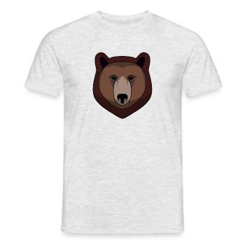 Bear - Bear Head - Logo - Men's T-Shirt - heather grey - Front - AI Model Male 178 dark (178cm)