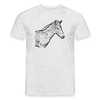 Chevaux T-shirt Cadeau Cavalier - T-shirt homme - gris chiné - Devant - AI Model Male 178 dark (178cm)